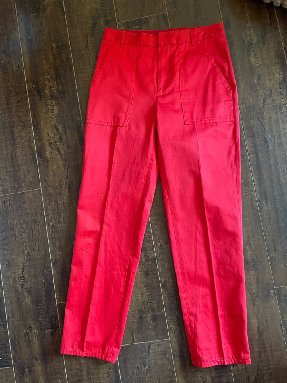 Marc by Marc Jacobs Bright Red High-Waist Tapered Carpenter Pants size 4